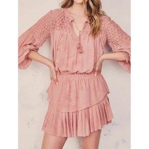 LoveShackFancy Pink Mini Dress